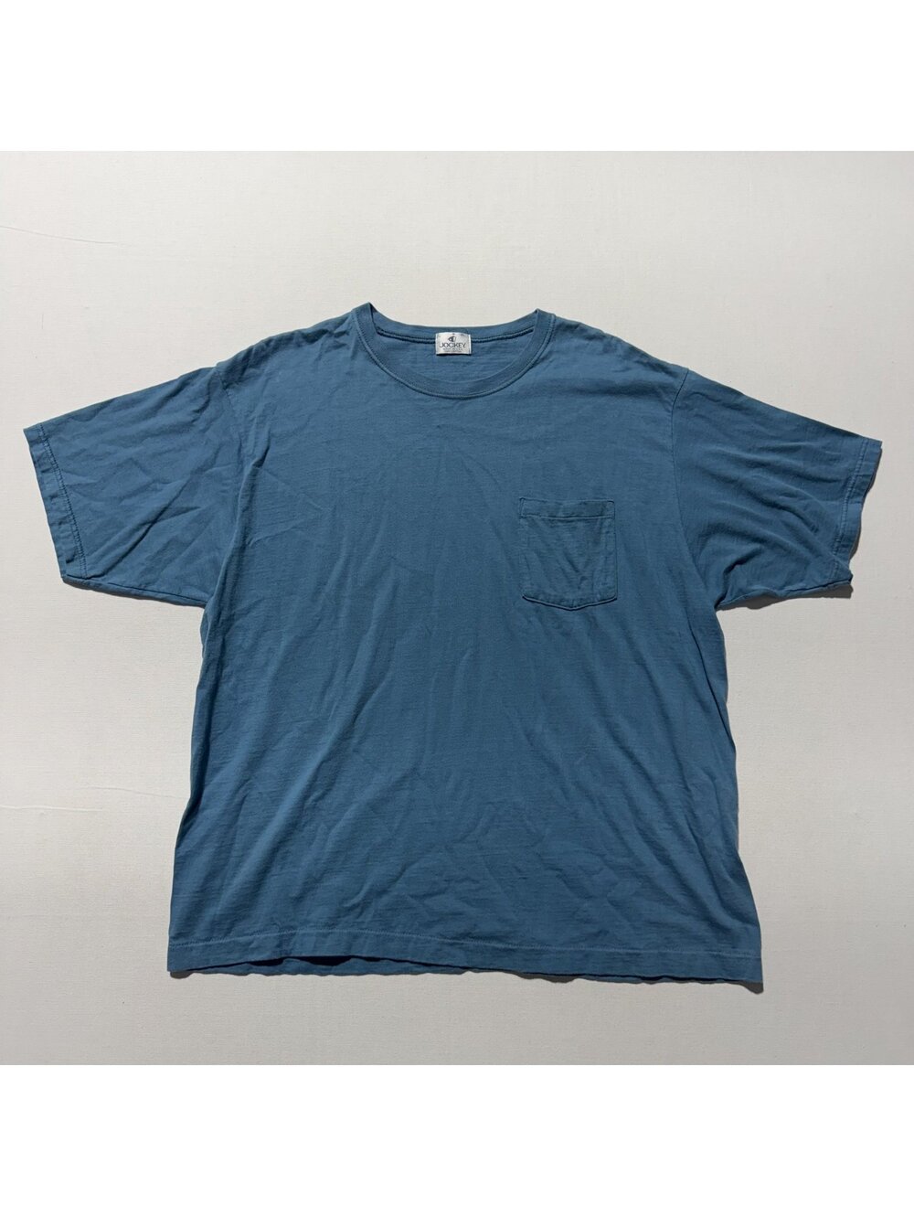 Jockey Blue Pocket T-Shirt Vintage Made in USA Single Stitch Style